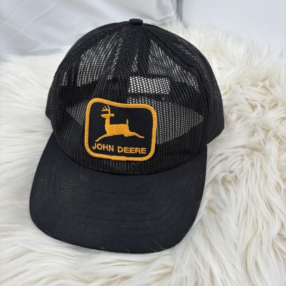VINTAGE JOHN DEERE SNAPBACK TRUCKER PATCH Full Mesh‎ FARM WEAR CAP/HAT